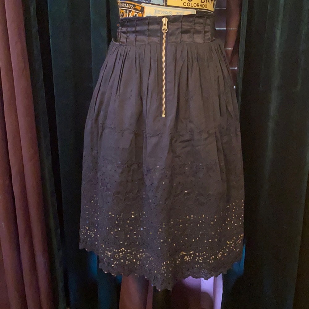 Harkham Eyelet Sequin Skirt